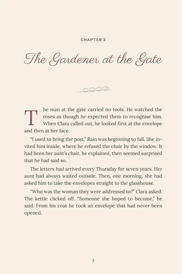 A chapter opening with an italic heading and a three-line drop cap.